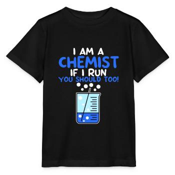 Je suis chimiste, si je cours, vous devriez aussi! 4 - T-shirt bio MINI CREATOR Stanley/Stella Enfant - noir - Devant - Mikhail (115cm)