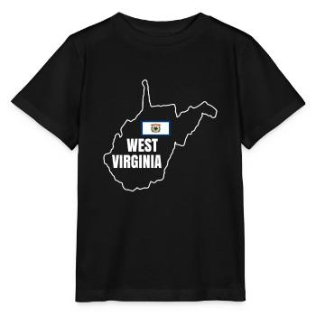 West Virginia Pride Geschenk - Stanley/Stella Kinder T-Shirt MINI CREATOR  - Schwarz - Vorne - Mikhail (115cm)