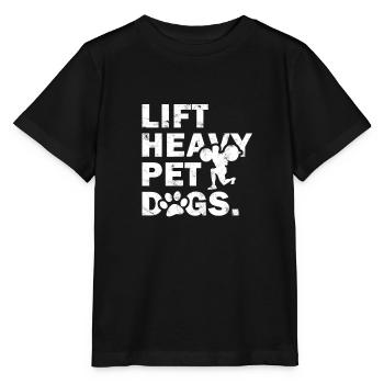 Heben Sie schwere Haustierhunde - Hundebefehle - Stanley/Stella Kinder T-Shirt MINI CREATOR  - Schwarz - Vorne - Mikhail (115cm)