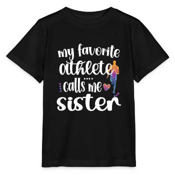 Athlétisme Sœur Athlète d’athlétisme Sœur - T-shirt bio MINI CREATOR Stanley/Stella Enfant - noir - Devant - Mikhail (115cm)