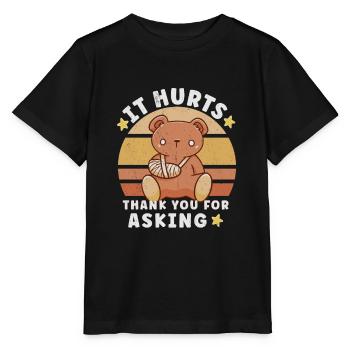 Broken Hand Broken Arm Broken Bones Funny Broken - Stanley/Stella MINI CREATOR Kids’ T-Shirt - black - Front - Mikhail (115cm)