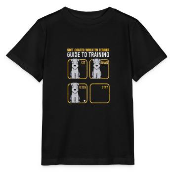 Soft Coated Wheaten Terrier Guide pour l’entraînement Sit - T-shirt bio MINI CREATOR Stanley/Stella Enfant - noir - Devant - Mikhail (115cm)