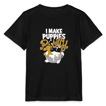 Ich mache Welpen hübsch - Hundepfleger - Stanley/Stella Kinder T-Shirt MINI CREATOR  - Schwarz - Vorne - Mikhail (115cm)