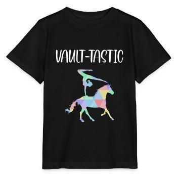 Vault-Tastic Horse Vaulting Voltagieren Shirt - Stanley/Stella MINI CREATOR Kids’ T-Shirt - black - Front - Mikhail (115cm)
