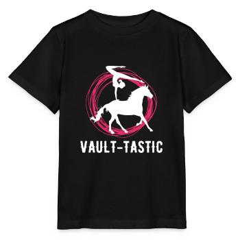 Vault-Tastic Horse Vaulting Voltagieren Shirt - Stanley/Stella MINI CREATOR Kids’ T-Shirt - black - Front - Mikhail (115cm)