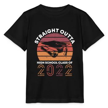 Straight Outta Highschool Class 2022 Abschluss - Stanley/Stella Kinder T-Shirt MINI CREATOR  - Schwarz - Vorne - Mikhail (115cm)