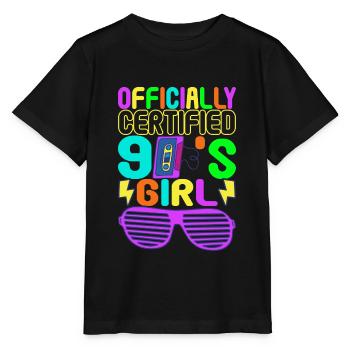 Fête des années 90 années 90 - T-shirt bio MINI CREATOR Stanley/Stella Enfant - noir - Devant - Mikhail (115cm)
