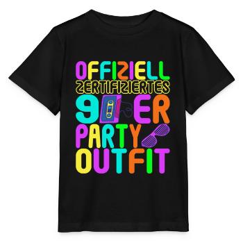 Fête des années 90 années 90 - T-shirt bio MINI CREATOR Stanley/Stella Enfant - noir - Devant - Mikhail (115cm)