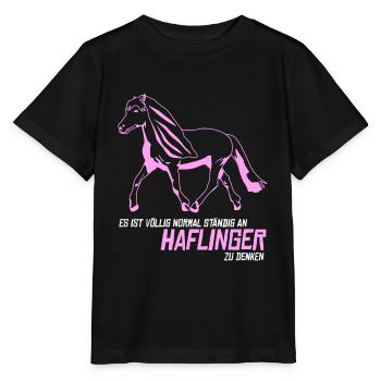 Haflinger Haflingers - Stanley/Stella Kinder T-Shirt MINI CREATOR  - Schwarz - Vorne - Mikhail (115cm)