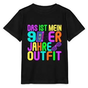 Fête des années 90 années 90 - T-shirt bio MINI CREATOR Stanley/Stella Enfant - noir - Devant - Mikhail (115cm)
