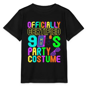 Fête des années 90 années 90 - T-shirt bio MINI CREATOR Stanley/Stella Enfant - noir - Devant - Mikhail (115cm)