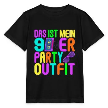 Fête des années 90 années 90 - T-shirt bio MINI CREATOR Stanley/Stella Enfant - noir - Devant - Mikhail (115cm)