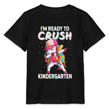 I'm Ready To Crush Kindergarten Unicorn - T-shirt bio MINI CREATOR Stanley/Stella Enfant - noir - Devant - Mikhail (115cm)