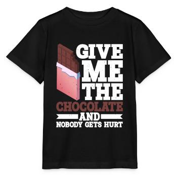 Give Me The Chocolate And Nobody Gets Hurt 2 - Stanley/Stella Kinder T-Shirt MINI CREATOR  - Schwarz - Vorne - Mikhail (115cm)