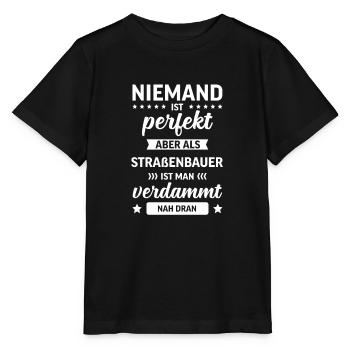 Straßenbauer I Autobahn Baustelle Motiv für - Stanley/Stella Kinder T-Shirt MINI CREATOR  - Schwarz - Vorne - Mikhail (115cm)