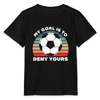 Fußballspieler Torwart Fußball Keeper Tor Elfmeter - Stanley/Stella Kinder T-Shirt MINI CREATOR  - Schwarz - Vorne - Mikhail (115cm)