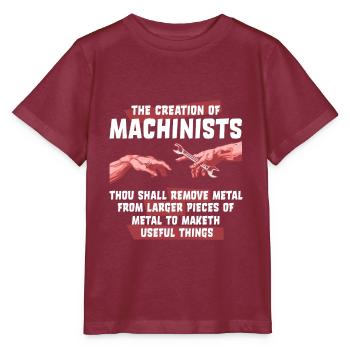 Machiniste Soudeur Serrurier - T-shirt bio MINI CREATOR Stanley/Stella Enfant - bordeaux - Devant - Kain (125cm)