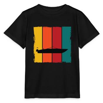 Motorboot - Stanley/Stella Kinder T-Shirt MINI CREATOR  - Schwarz - Vorne - Mikhail (115cm)