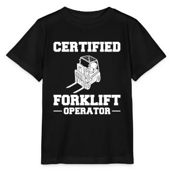Conducteur de chariot élévateur Élévateur - T-shirt bio MINI CREATOR Stanley/Stella Enfant - noir - Devant - Mikhail (115cm)