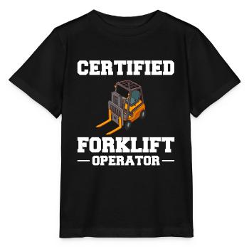 Conducteur de chariot élévateur Élévateur - T-shirt bio MINI CREATOR Stanley/Stella Enfant - noir - Devant - Mikhail (115cm)