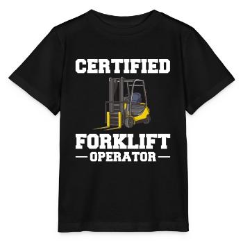 Conducteur de chariot élévateur Élévateur - T-shirt bio MINI CREATOR Stanley/Stella Enfant - noir - Devant - Mikhail (115cm)