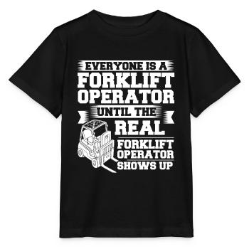 Conducteur de chariot élévateur Élévateur - T-shirt bio MINI CREATOR Stanley/Stella Enfant - noir - Devant - Mikhail (115cm)