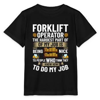 Conducteur de chariot élévateur Élévateur - T-shirt bio MINI CREATOR Stanley/Stella Enfant - noir - Devant - Mikhail (115cm)