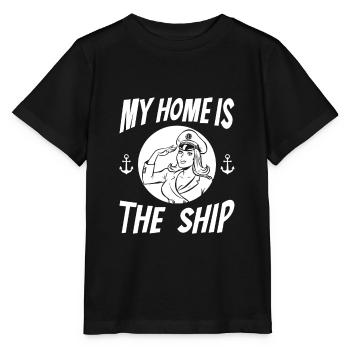 Seglen Segelboot Segler - Stanley/Stella Kinder T-Shirt MINI CREATOR  - Schwarz - Vorne - Mikhail (115cm)
