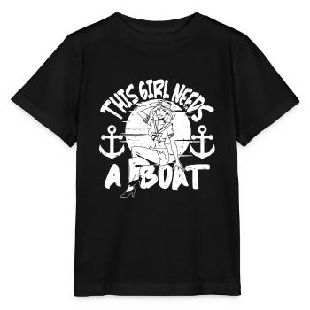 Seglen Segelboot Segler - Stanley/Stella Kinder T-Shirt MINI CREATOR  - Schwarz - Vorne - Mikhail (115cm)