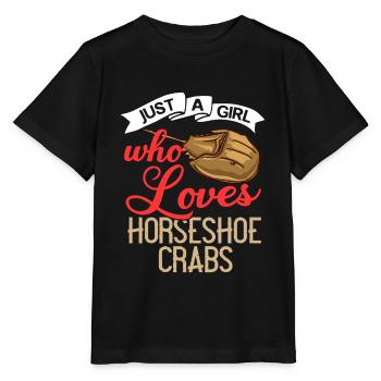 Crabe en fer à cheval Crabe en fer à cheval Crabes des Moluques - T-shirt bio MINI CREATOR Stanley/Stella Enfant - noir - Devant - Mikhail (115cm)