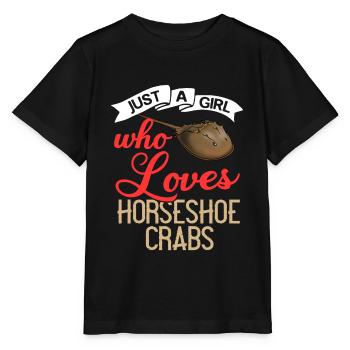 Crabe en fer à cheval Crabe en fer à cheval Crabes des Moluques - T-shirt bio MINI CREATOR Stanley/Stella Enfant - noir - Devant - Mikhail (115cm)