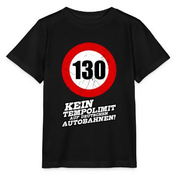 Autobahn Tempolimit Kein Tempolimit Auf Deutschen - Stanley/Stella Kinder T-Shirt MINI CREATOR  - Schwarz - Vorne - Mikhail (115cm)
