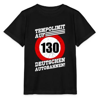 Autobahn Tempolimit Tempolimit Auf Deutschen - Stanley/Stella Kinder T-Shirt MINI CREATOR  - Schwarz - Vorne - Mikhail (115cm)