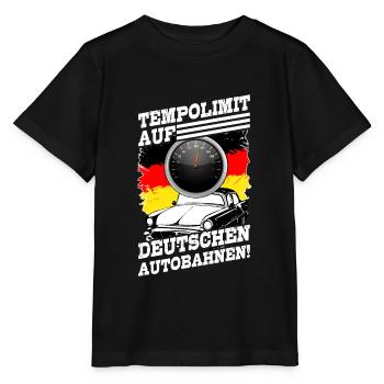 Autobahn Tempolimit Tempolimit Auf Deutschen - Stanley/Stella Kinder T-Shirt MINI CREATOR  - Schwarz - Vorne - Mikhail (115cm)