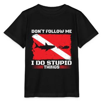 Tief Unterwasser Schnorcheln Taucher Lebensstil - Stanley/Stella Kinder T-Shirt MINI CREATOR  - Schwarz - Vorne - Mikhail (115cm)