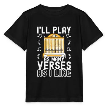 Organiste Joueur d’orgue - T-shirt bio MINI CREATOR Stanley/Stella Enfant - noir - Devant - Mikhail (115cm)