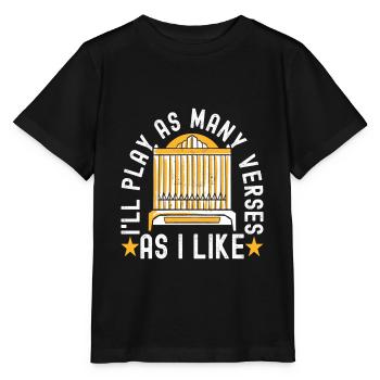 Organiste Joueur d’orgue - T-shirt bio MINI CREATOR Stanley/Stella Enfant - noir - Devant - Mikhail (115cm)