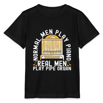 Organiste Joueur d’orgue - T-shirt bio MINI CREATOR Stanley/Stella Enfant - noir - Devant - Mikhail (115cm)