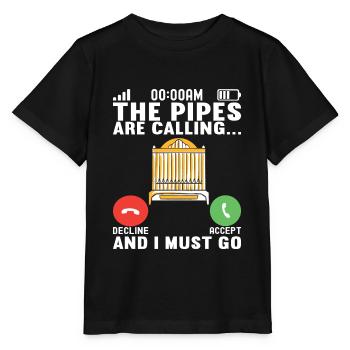 Organiste Joueur d’orgue - T-shirt bio MINI CREATOR Stanley/Stella Enfant - noir - Devant - Mikhail (115cm)