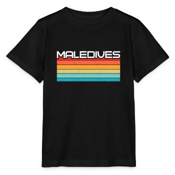 Vintage Malediven Urlaub Reise Malediven - Stanley/Stella Kinder T-Shirt MINI CREATOR  - Schwarz - Vorne - Mikhail (115cm)