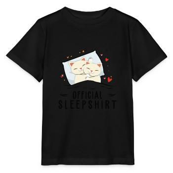 Offizielles Schlafanzug Katzen lustig - Stanley/Stella Kinder T-Shirt MINI CREATOR  - Schwarz - Vorne - Mikhail (115cm)