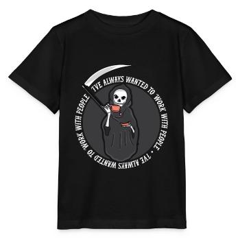 Grim Reaper Kaffee - Stanley/Stella Kinder T-Shirt MINI CREATOR  - Schwarz - Vorne - Mikhail (115cm)