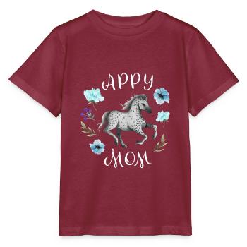 Appaloosa Vêtements de cheval Appaloosa Mère - T-shirt bio MINI CREATOR Stanley/Stella Enfant - bordeaux - Devant - Kain (125cm)