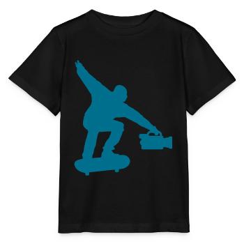 Skateboarder Skateboard Cinéaste - T-shirt bio MINI CREATOR Stanley/Stella Enfant - noir - Devant - Mikhail (115cm)