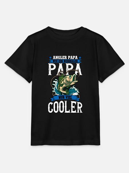 Angeln Angler Papa - Stanley/Stella Kinder T-Shirt MINI CREATOR - Schwarz
