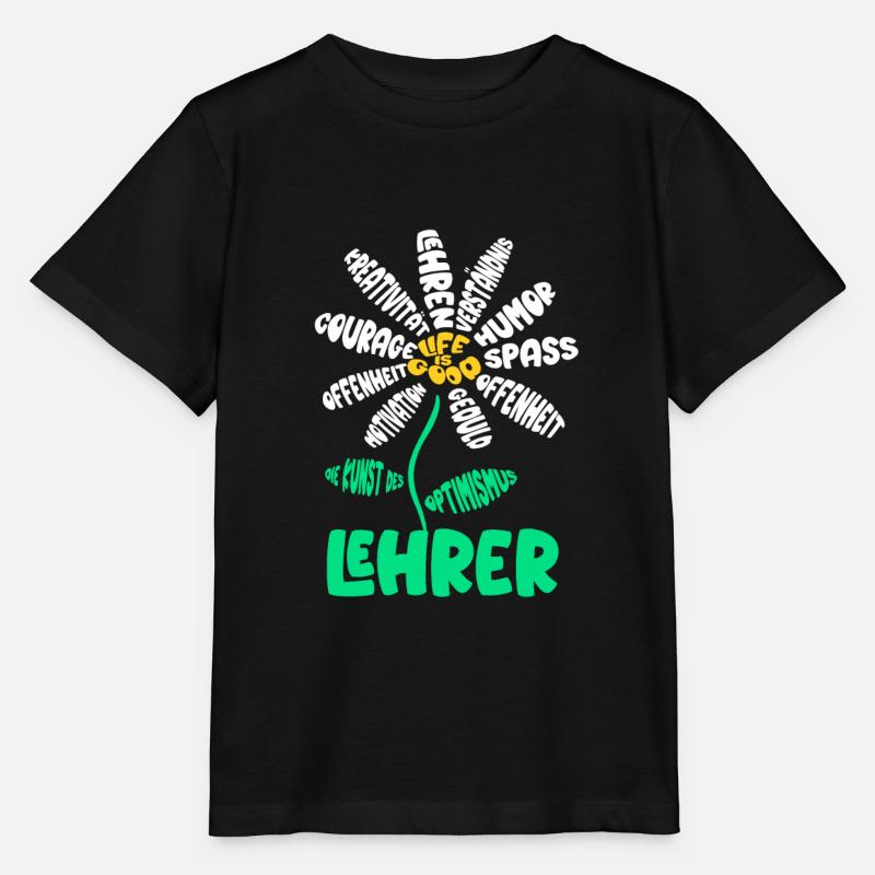 Eigenschaften von Lehrern Blumen Design - Stanley/Stella Kinder T-Shirt MINI CREATOR - Schwarz