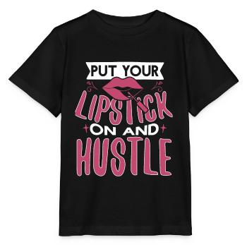 There Is Nothing That Lipstick Cant Fix - Stanley/Stella MINI CREATOR Kids’ T-Shirt - black - Front - Mikhail (115cm)