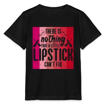 Lipstick Makes Everything Better - Stanley/Stella MINI CREATOR Kids’ T-Shirt - black - Front - Mikhail (115cm)