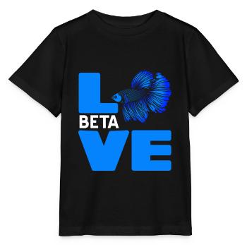 LOVE Beta Fish Awesome Fishing Designs T-Shirt - Stanley/Stella Kinder T-Shirt MINI CREATOR  - Schwarz - Vorne - Mikhail (115cm)