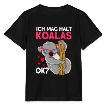 Ich mag Koalas - Koalabär Mädchen Koala Geschenk - Stanley/Stella Kinder T-Shirt MINI CREATOR  - Schwarz - Vorne - Mikhail (115cm)
